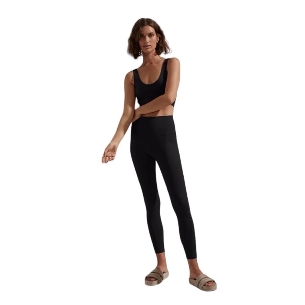 Anthropologie Varley black new ribbed leggings.
